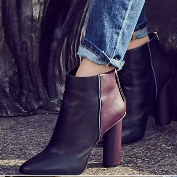 Cabi Bisset - Color block Mulberry booties - Picture 1 of 4